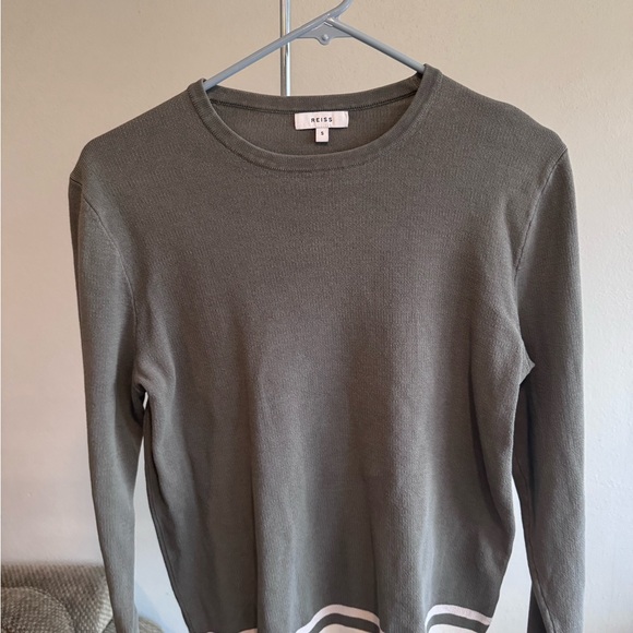 Reiss Other - Reiss Khaki and Cream Knit Top